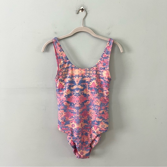 Show Me Your Mumu Mermaid Tampa Malibu Love Inns Blue Tank One Piece Swimsuit - Picture 3 of 6